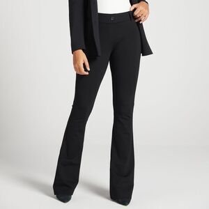 Betabrand Dress Yoga Pants Black Sz 1X Petite Bootcut Ponte Work Travel Comfort